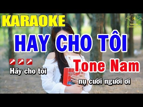 Karaoke Hãy Cho Tôi Tone Nam Nhạc Sống | Trọng Hiếu