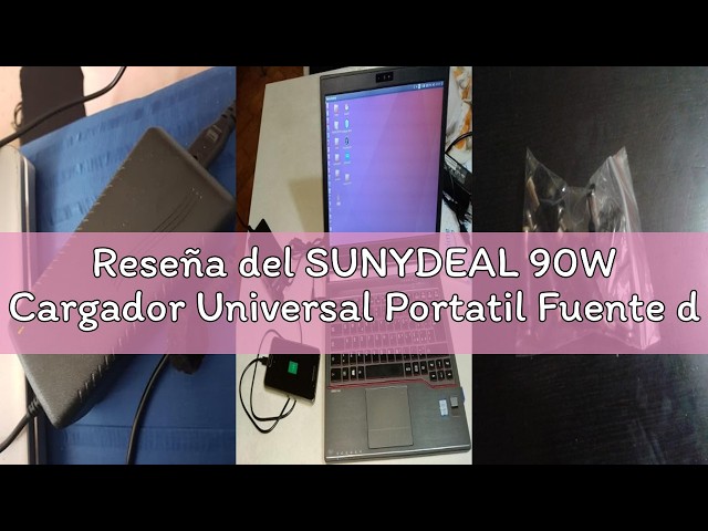 Vídeo relacionado con SUNYDEAL 90W Cargador Universal Portatil Fuente de alimentación Adaptador