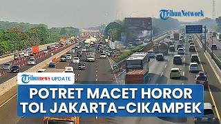 Penampakan Macet Horor di Tol Jakarta-Cikampek saat Puncak Arus Mudik, Polisi Terapkan Contraflow