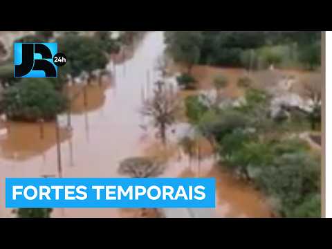 Fortes temporais deixam moradores do Rio Grande do Sul em estado de alerta