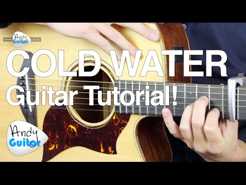 Cold Water Guitar Tutorial - Major Lazer feat. Justin Bieber - EASY CHORDS!