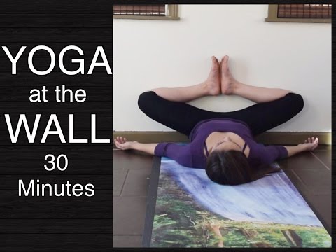 Gentle Yoga at the Wall - Stretches for Lower Back, Hamstrings, Hips & Inner Thighs (30 Minutes)