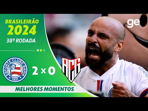 Gols e lances de Bahia x Atlético-GO