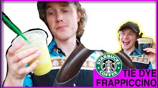 Try Starbucks Tie Dye Frappuccino test taste