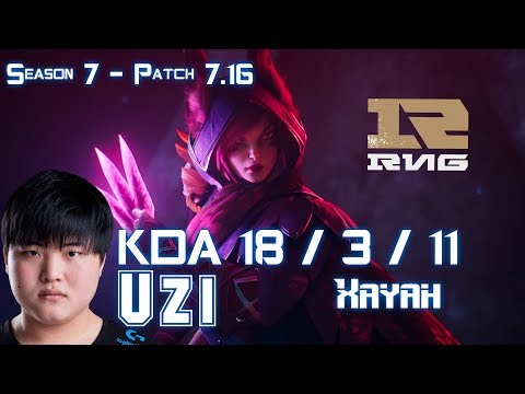 RNG Uzi XAYAH vs KALISTA ADC - Patch 7.16 KR Ranked