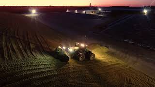 Dozer Blades Piling Corn Silage