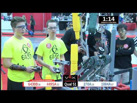 2015 VRC Engr Q51 - 6430B 4495A vs 278A 1884A - 65 to 31 - VEX Worlds 2015 - Engineering Division