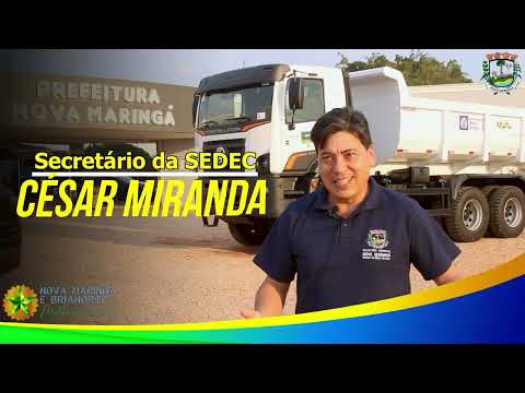 O Município de Nova Maringá recebe um caminhão Zero Km através do governo do Estado.