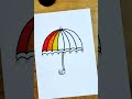 Easy Umbrella ️ Drawing With Colour Pen Vibgyor Shorts Youtubeshorts Learndrawingarts