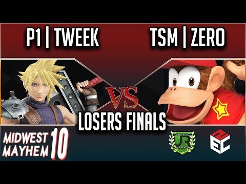 Midwest Mayhem 10 LOSERS FINALS - P1 | Tweek (Cloud) vs TSM | ZeRo (Diddy Kong)
