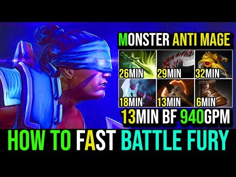 Insane Monster AM [Anti Mage] How to Fast Battle Fury 940GPM By Xcalibur 7.19d | Dota 2 FullGame