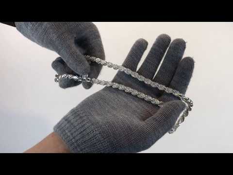 HUGE 6.5 mm Sterling Silver Diamond Cut Rope Chain