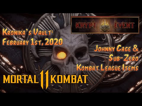 Mortal Kombat 11: KRYPT EVENT Kronika's Vault (Feb 1st 2020) J. Cage & Sub-Zero Items [Maratletoso]