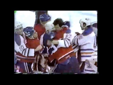 Montreal Edmonton Bench Clearing and Nilan McClelland Fight Feb 27, 1985
