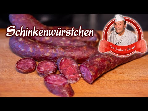 Schinkenwürstchen selber machen - Rohwurst mit Schwein und Rind - Opa Jochens Rezept
