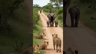Download lagu Elephant Sound 🐘 Giant African Elephant Silences Group of Lions With One Loud Trumpet! 😳 #elephant mp3