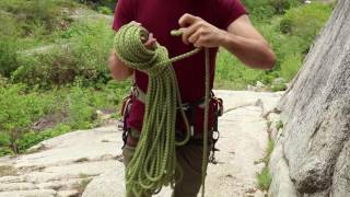 How to coil a rock climbing rope