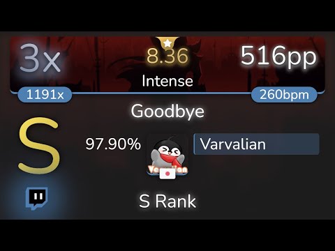 [8.36⭐Live] Varvalian | BLANKFIELD - Goodbye [Intense] 97.90% {516pp 3xSB} - osu!