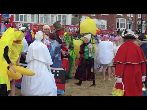 New years day dip in the sea at Scarborough 01/01/2026