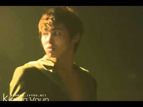 [Fancam] 081003 cute yoonho@MusicBank [kissing yoon]