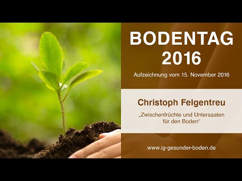 Bodentag 2016 - Vortrag Christoph Felgentreu "Zwischenfrüchte und Untersaaten für den Boden"