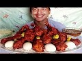 ASMR EATING SPICY CHICKEN LEGPIECE CURRY EGG ROAsT RICE GREENCHILLI EATING VIDEOS MUKBANG