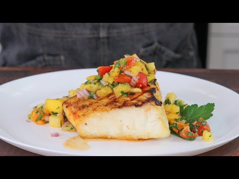 Grilled Halibut (Or Any Fish) With Tropical Salsa