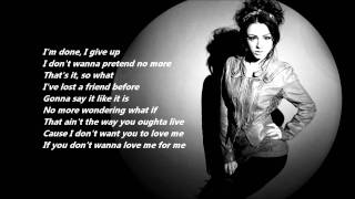 Cher Lloyd - Love Me For Me /\ Lyrics On A Screen