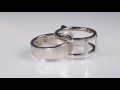 video - Modern Scaffold Engagement Ring with Rose Sapphire