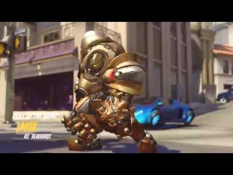Overwatch Gameplay -- Reinhardt Offense Nano-Hammer (Full Match)(FULL HD 60fps)
