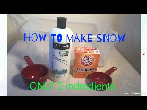 How To Make Fake Snow!! (ONLY 2 INGREDIENTS) - DIY SNOW! - ToyBoxSurprises