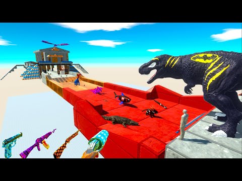 FPS AVATAR & BATMAN T-REX RESCUE MISSION LONG TRAP DEATH RUN - ARBS