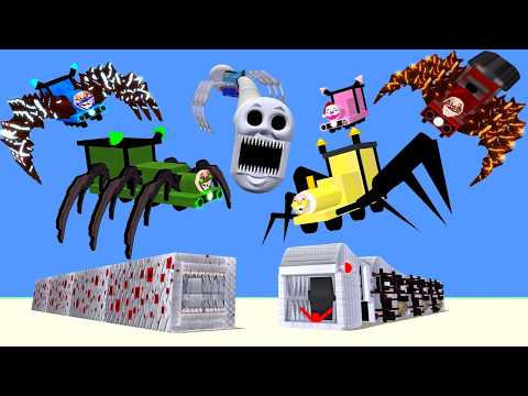 Red And Blue Shin Sonic Vs Choo Choo Train And Train School - Minecraft Animation