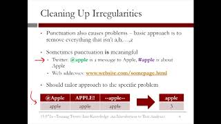 5.2.6 An Introduction to Text Analytics - Video 4: Bag of Words