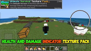🔥 HEALTH & DAMAGE INDICATOR TEXTURE PACK ✅ FOR (MCPE & JAVA) 🔥