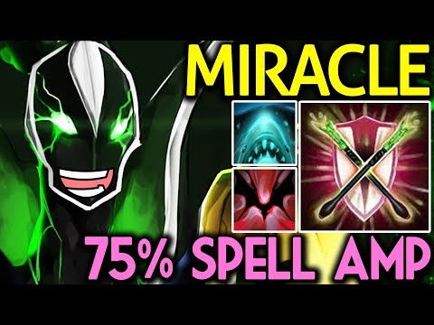 Miracle- Dota 2 [Rubick] Full Magic Show with Talent 75% Spell AMP