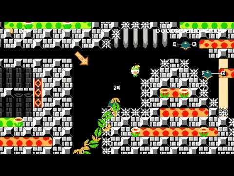 Bowser Jr.'s Castle Sprint 20sec by Ferenc - SUPER MARIO MAKER - NO COMMENTARY 1bb