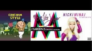 PSY vs Maroon 5 ft Christina Aguliera vs Nicki Minaj   Moves Like Gangnam Starships