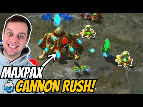 MaxPax gets Cannon Rushed! | Cannon Rush in Grandmaster #266 StarCraft 2