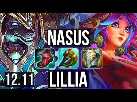NASUS vs LILLIA (TOP) | 3.9M mastery, 3/0/3, 1500+ games | KR Diamond | 12.11
