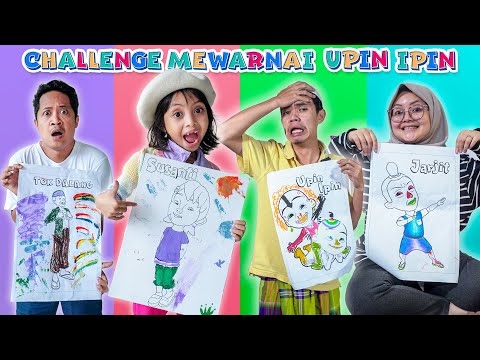 LEIKA AND TOMPEL COLORING CHALLENGE UPIN IPIN AND SUSANTI 😱 FUNNY KIDS CHALLENGE