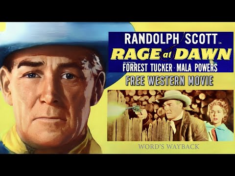 RAGE AT DAWN Free Western Movie Action in Color! Randolph Scott vs. Forrest Tucker! + Mala Powers!