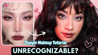 I TRIED CHINESE DOUYIN MAKEUP ON MY BROWN SKIN (and became unrecognizable 😶)