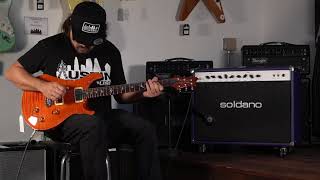 Video thumbnail for PRS Custom 22 into SOLDANO Reverb-O-Sonic Amp. by Austin Guitar House