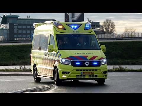 A1, Otaris CR Ambulance 02-144 Nieuwehorne naar ziekenhuis Tjongerschans vanaf melding in Noordwolde