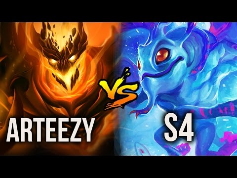 Arteezy SF vs s4 Puck  China MMR Dota 2 with Bulldog, Aui,1437