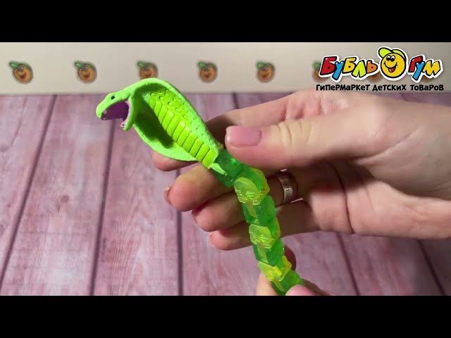 Игрушка-антистресс Кlixx creaturez Кобра зеленая - видео