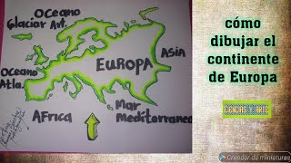 Cómo dibujar el continente de Europa, fácil y sencillo