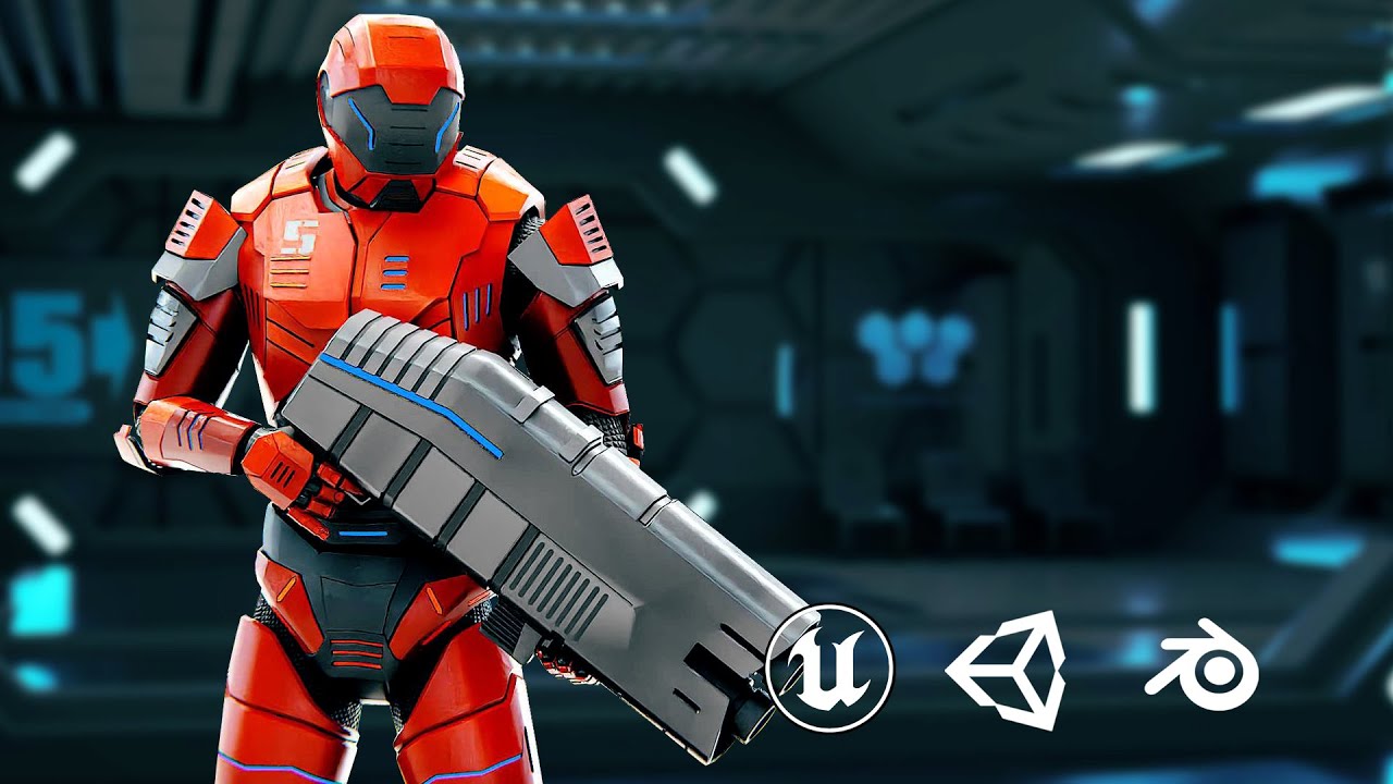 Trooper X-4 Auto-Rig Pro Rigged For Mixamo Unreal Engine Unity 3D Model