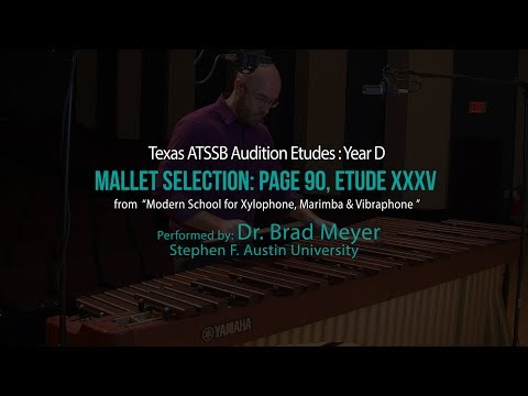 Texas ATSSB All State Etude - Mallets Year D
